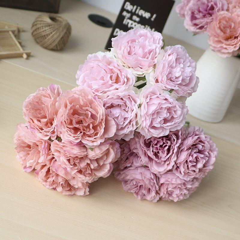 High quality artificial flower peony 5 silk wedding flowers Artificial Flowers Luxurious Weddings