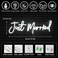 Just Married Neon Signs Neon Signs Luxurious Weddings