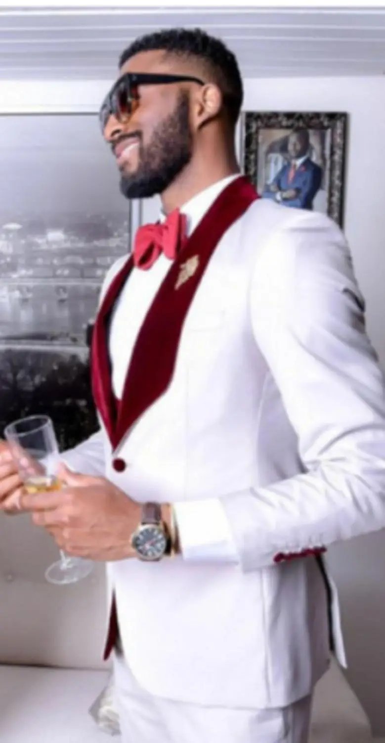 Men’s Suits Gold and Navy Blue Pattern Groom Tuxedos Mens Suits Luxurious Weddings
