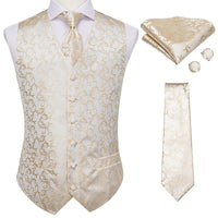 Mens Vest Suit Pink 100% Silk High Quality Coral Waistcoat Vest hanky & cufflinks - Luxurious Weddings
