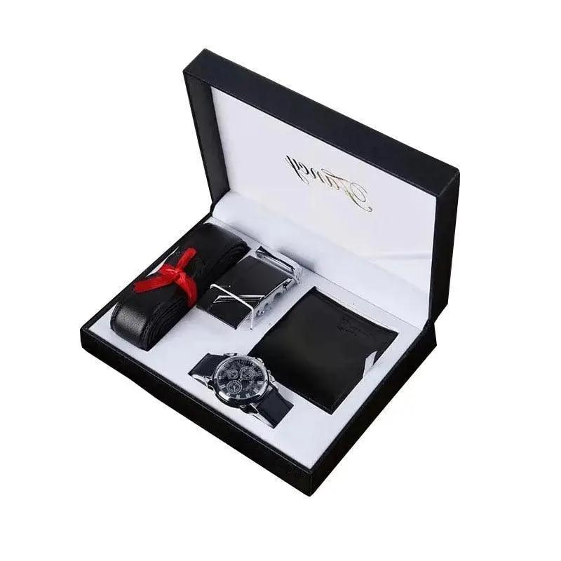 Mens Watch Gift Set With Box with Leather Belt Gifts for him Luxurious Weddings