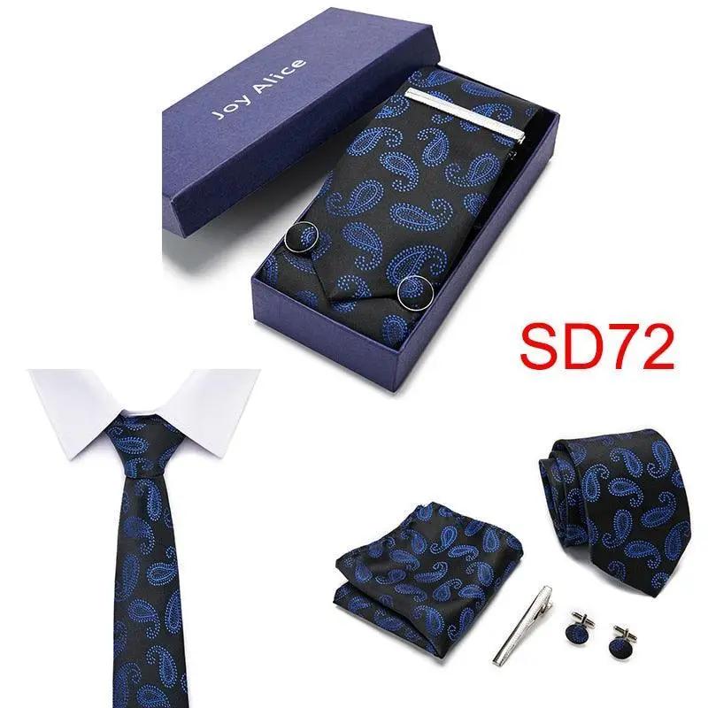 Necktie Hanky & Cufflinks Gift Box Groomsmen Accessories Luxurious Weddings