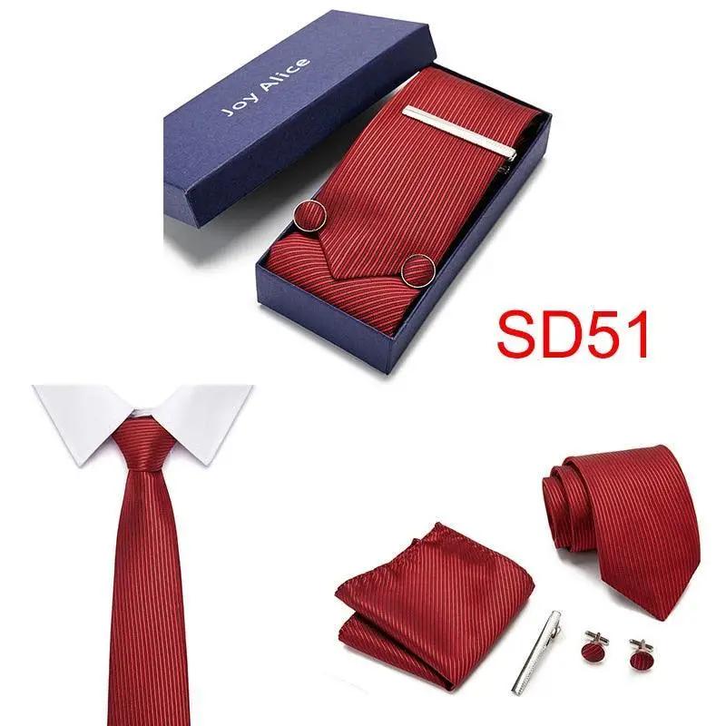 Necktie Hanky & Cufflinks Gift Box Groomsmen Accessories Luxurious Weddings