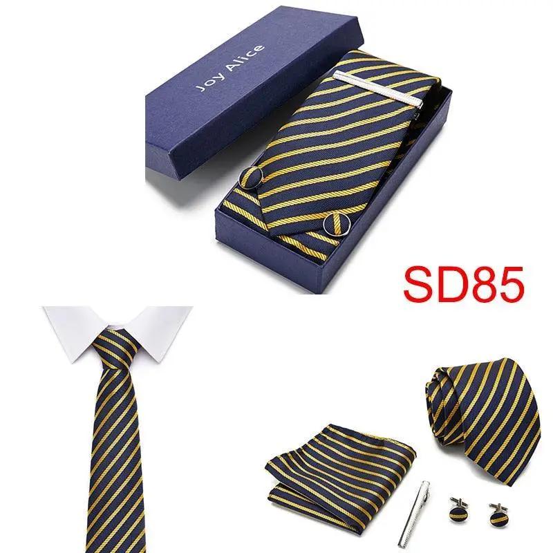 Necktie Hanky & Cufflinks Gift Box Groomsmen Accessories Luxurious Weddings