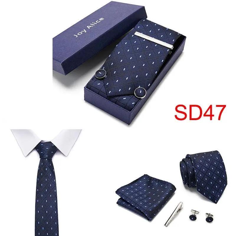 Necktie Hanky & Cufflinks Gift Box Groomsmen Accessories Luxurious Weddings