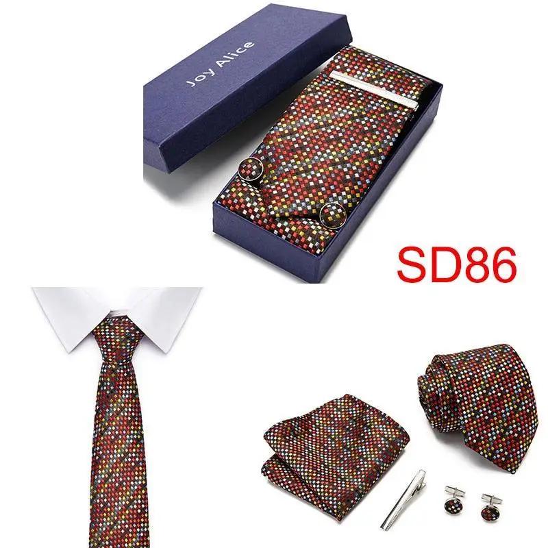 Necktie Hanky & Cufflinks Gift Box Groomsmen Accessories Luxurious Weddings