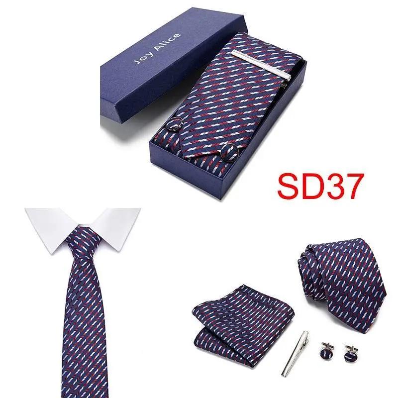 Necktie Hanky & Cufflinks Gift Box Groomsmen Accessories Luxurious Weddings