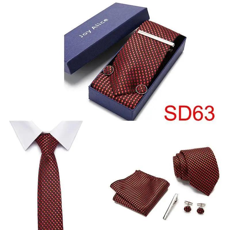 Necktie Hanky & Cufflinks Gift Box Groomsmen Accessories Luxurious Weddings