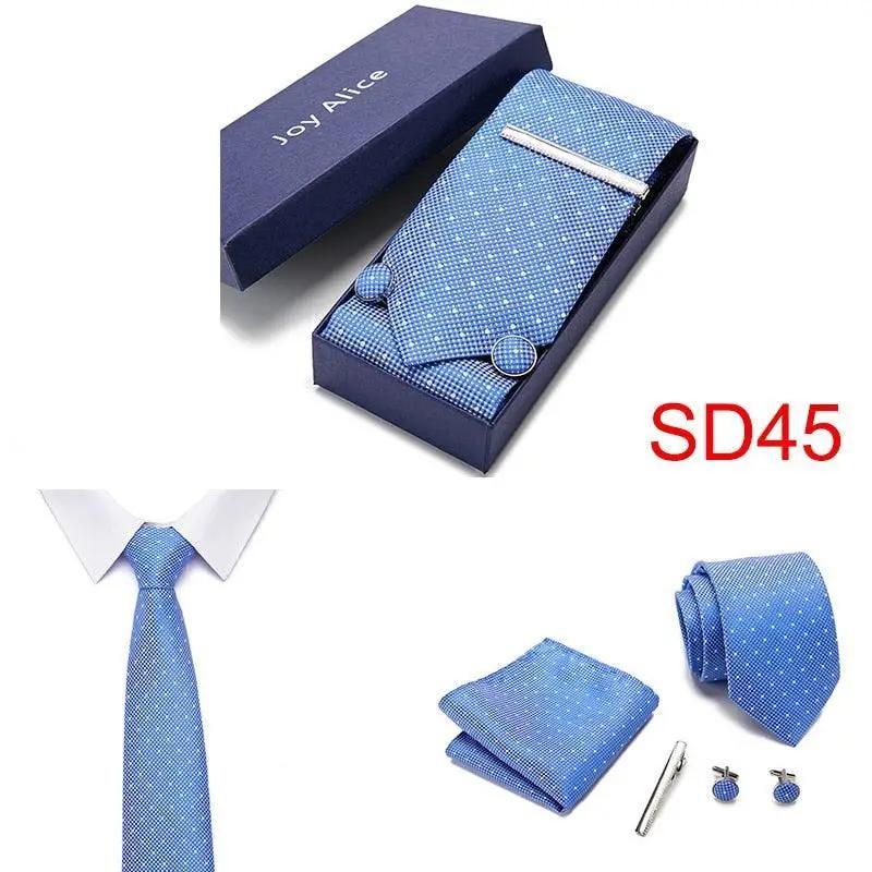 Necktie Hanky & Cufflinks Gift Box Groomsmen Accessories Luxurious Weddings