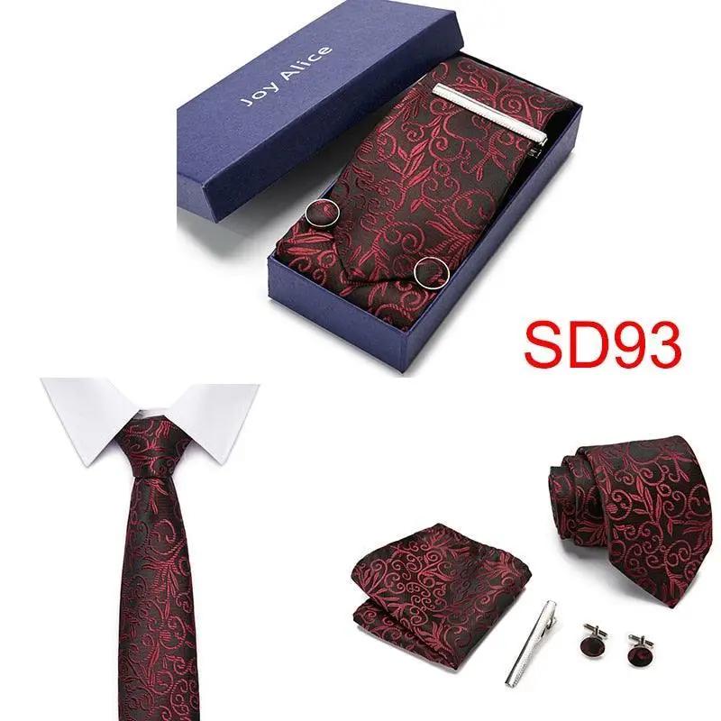 Necktie Hanky & Cufflinks Gift Box Groomsmen Accessories Luxurious Weddings