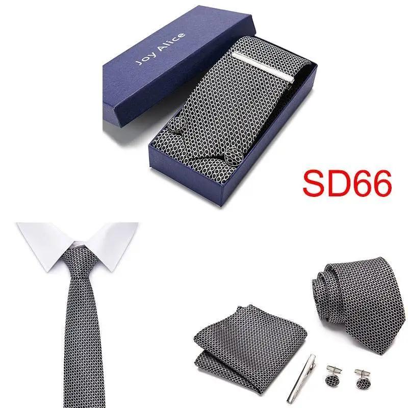 Necktie Hanky & Cufflinks Gift Box Groomsmen Accessories Luxurious Weddings