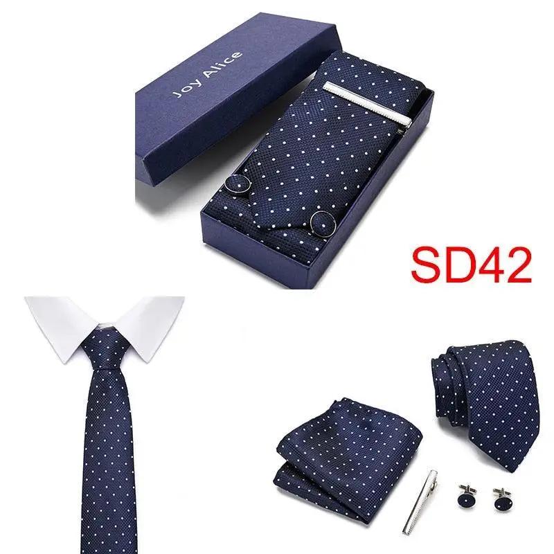 Necktie Hanky & Cufflinks Gift Box Groomsmen Accessories Luxurious Weddings