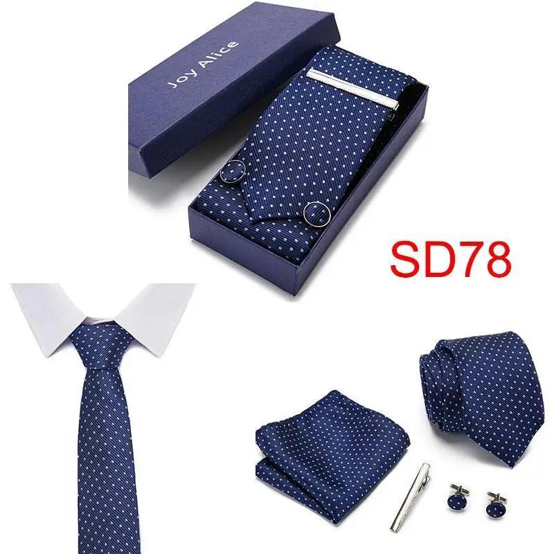 Necktie Hanky & Cufflinks Gift Box Groomsmen Accessories Luxurious Weddings
