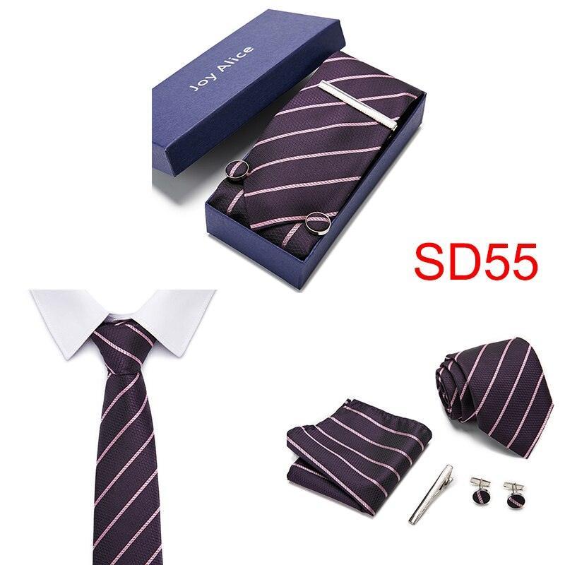 Necktie Hanky & Cufflinks Gift Box Groomsmen Accessories Luxurious Weddings