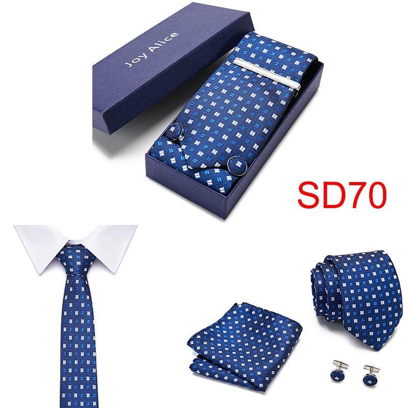 Necktie Hanky & Cufflinks Gift Box Groomsmen Accessories Luxurious Weddings