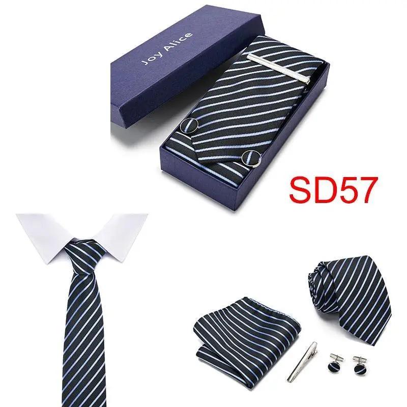 Necktie Hanky & Cufflinks Gift Box Groomsmen Accessories Luxurious Weddings