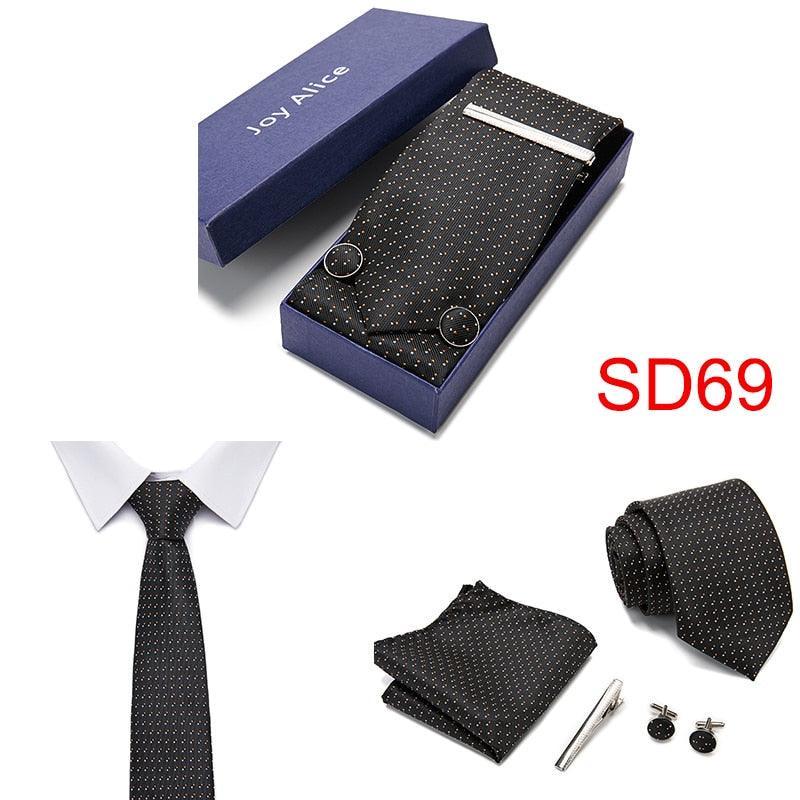 Necktie Hanky & Cufflinks Gift Box Groomsmen Accessories Luxurious Weddings