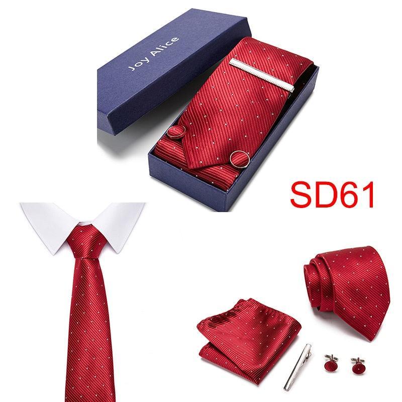 Necktie Hanky & Cufflinks Gift Box Groomsmen Accessories Luxurious Weddings