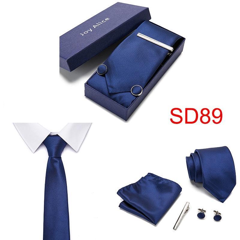 Necktie Hanky & Cufflinks Gift Box Groomsmen Accessories Luxurious Weddings