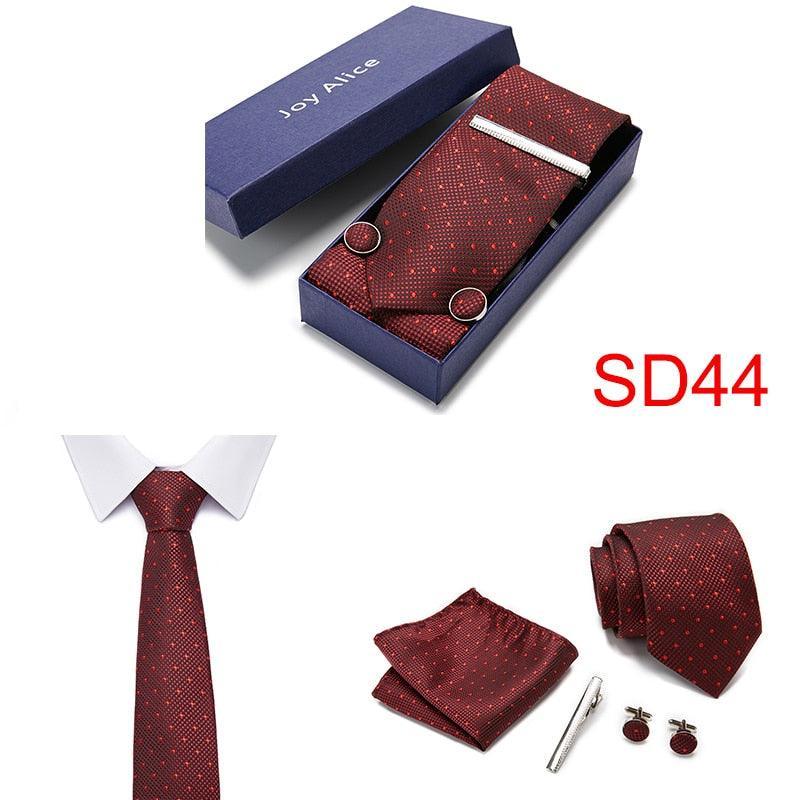 Necktie Hanky & Cufflinks Gift Box Groomsmen Accessories Luxurious Weddings
