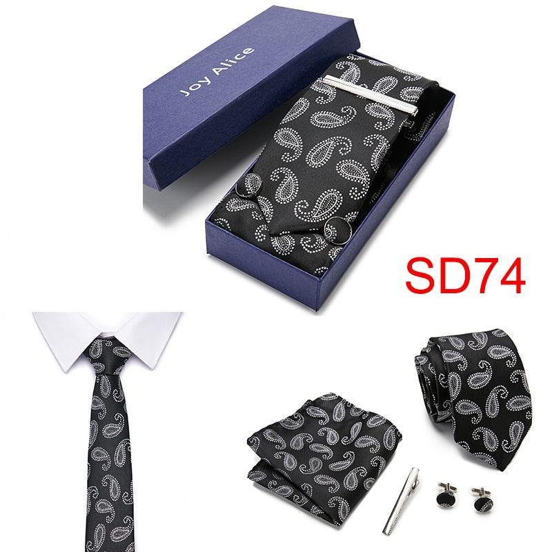 Necktie Hanky & Cufflinks Gift Box Groomsmen Accessories Luxurious Weddings