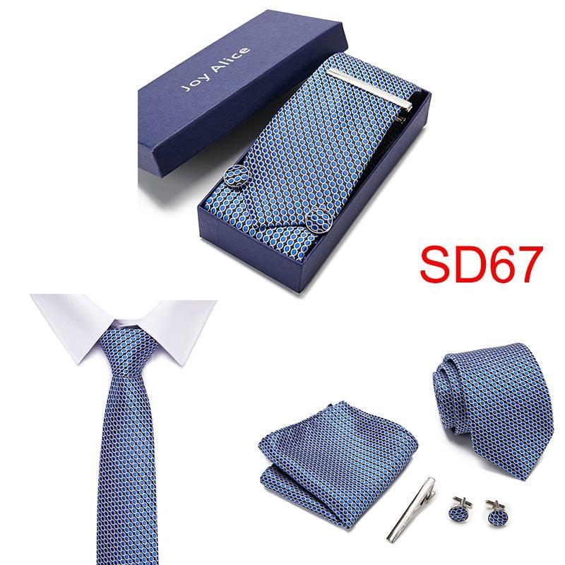 Necktie Hanky & Cufflinks Gift Box Groomsmen Accessories Luxurious Weddings