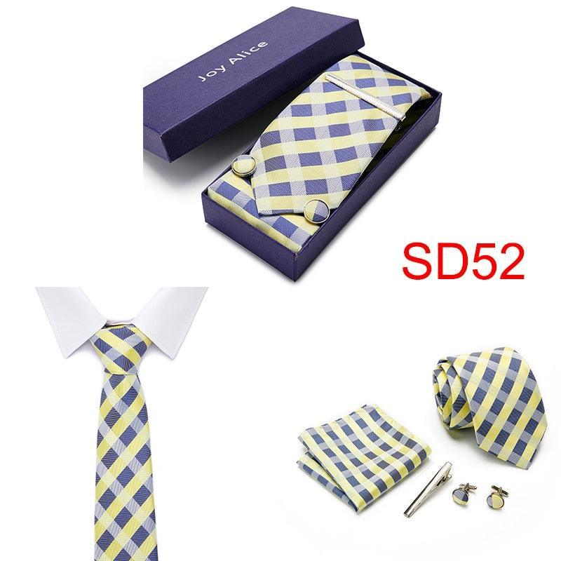 Necktie Hanky & Cufflinks Gift Box Groomsmen Accessories Luxurious Weddings