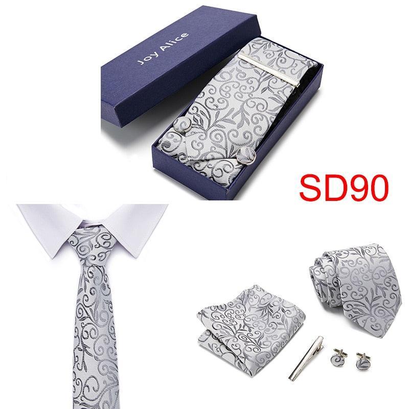 Necktie Hanky & Cufflinks Gift Box Groomsmen Accessories Luxurious Weddings
