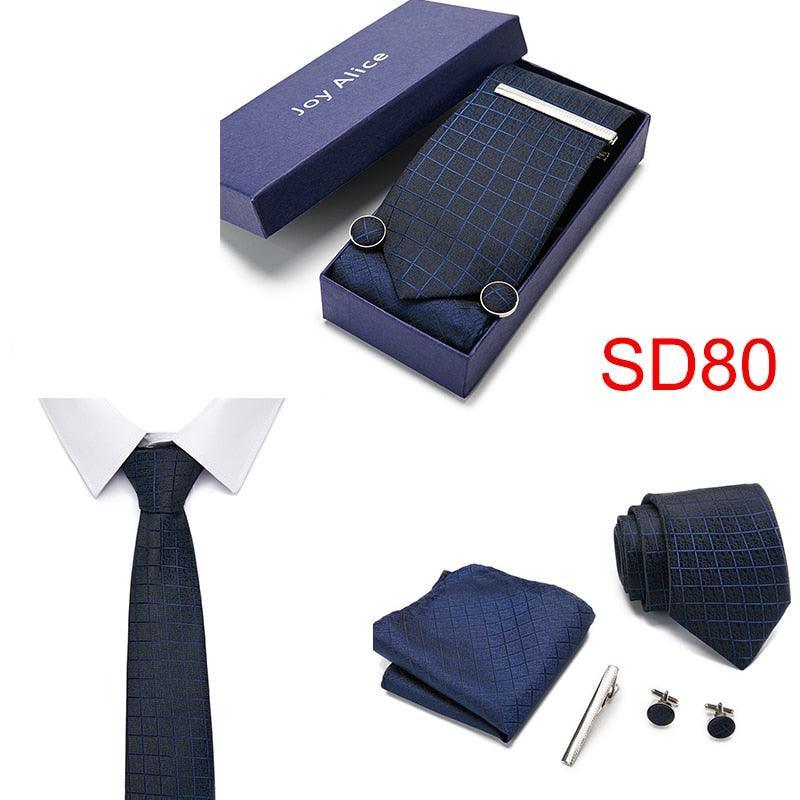 Necktie Hanky & Cufflinks Gift Box Groomsmen Accessories Luxurious Weddings