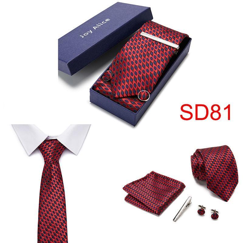 Necktie Hanky & Cufflinks Gift Box Groomsmen Accessories Luxurious Weddings