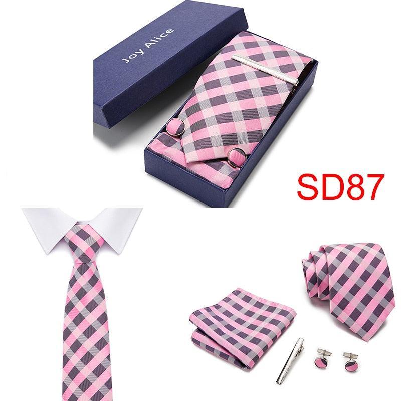 Necktie Hanky & Cufflinks Gift Box Groomsmen Accessories Luxurious Weddings