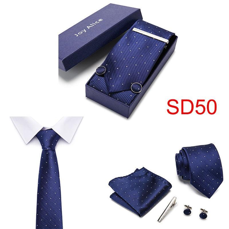 Necktie Hanky & Cufflinks Gift Box Groomsmen Accessories Luxurious Weddings