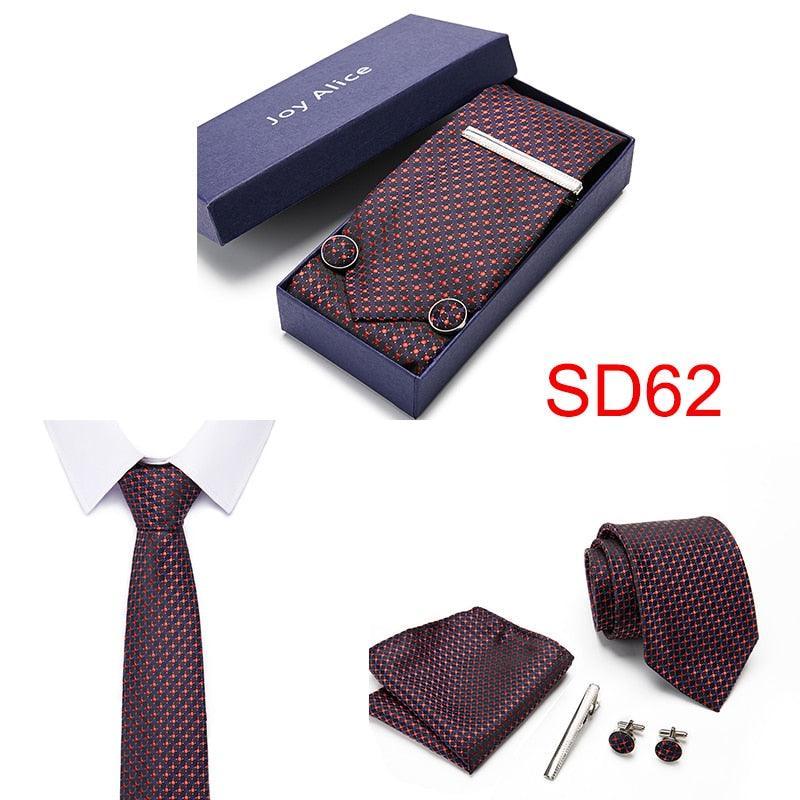 Necktie Hanky & Cufflinks Gift Box Groomsmen Accessories Luxurious Weddings