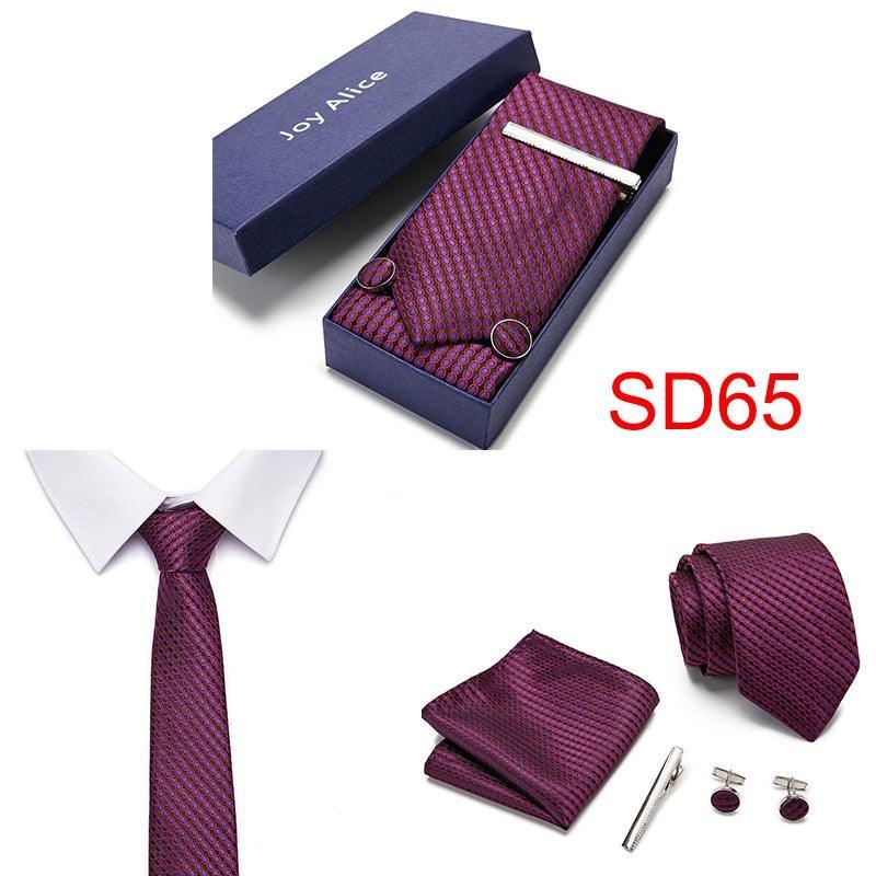 Necktie Hanky & Cufflinks Gift Box Groomsmen Accessories Luxurious Weddings
