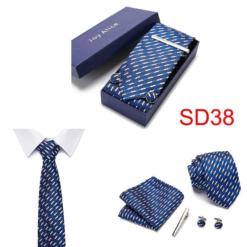 Necktie Hanky & Cufflinks Gift Box Groomsmen Accessories Luxurious Weddings