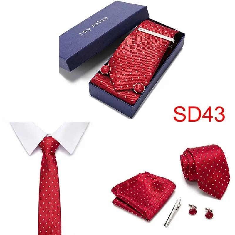 Necktie Hanky & Cufflinks Gift Box Groomsmen Accessories Luxurious Weddings