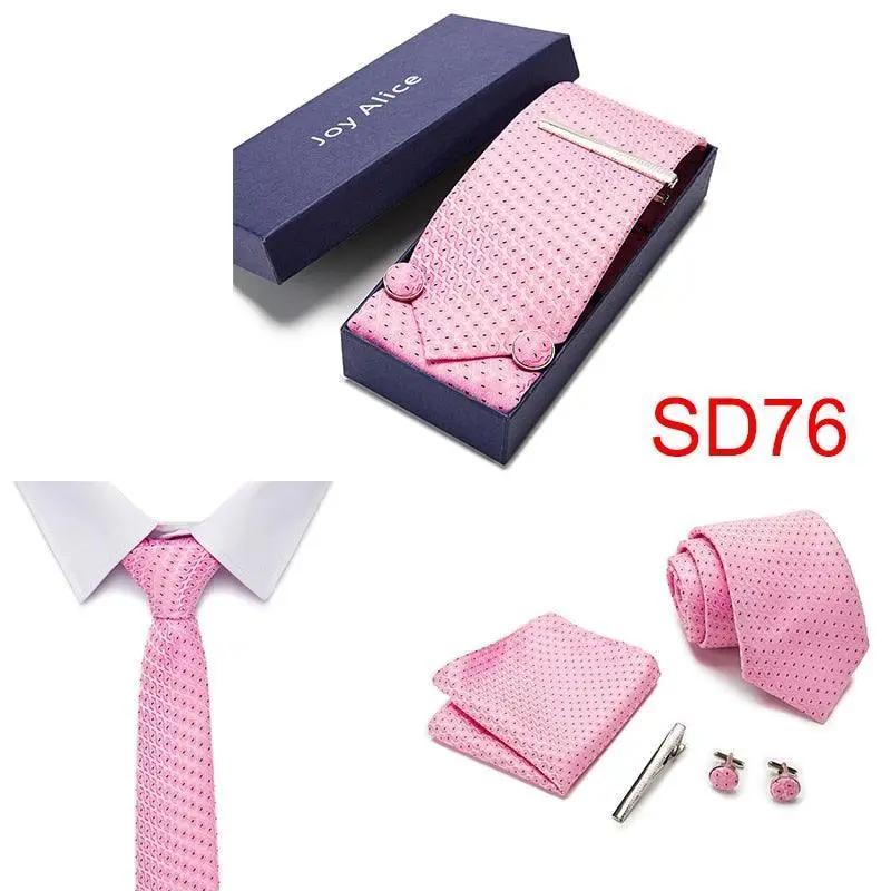 Necktie Hanky & Cufflinks Gift Box Groomsmen Accessories Luxurious Weddings