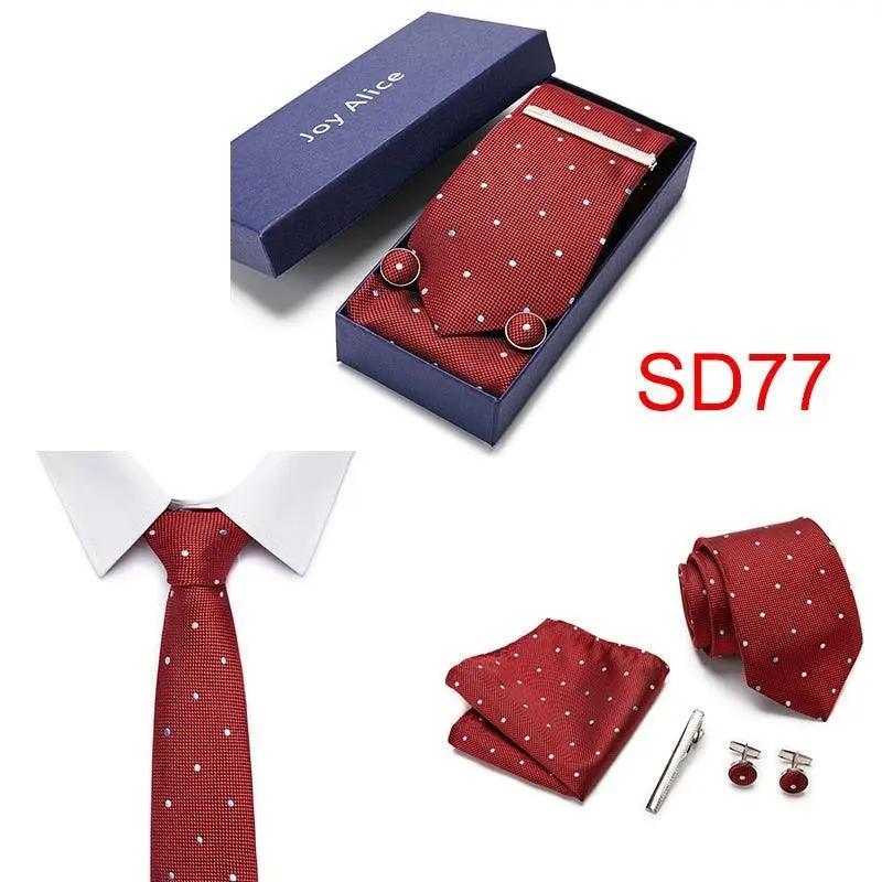 Necktie Hanky & Cufflinks Gift Box Groomsmen Accessories Luxurious Weddings