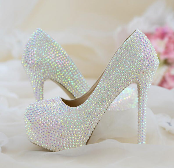 New Bling crystal women wedding shoes Handmade Shoes - Luxurious Weddings