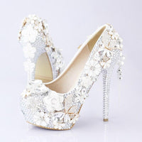 Pink crystal Womens wedding shoes bling shoes Luxurious Weddings