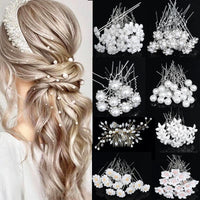 Silver Color Pearl Rhinestone Wedding Hair Combs Hair Accessories Bridal Accessories Luxurious Weddings
