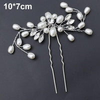 Silver Color Pearl Rhinestone Wedding Hair Combs Hair Accessories Bridal Accessories Luxurious Weddings