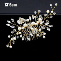 Silver Color Pearl Rhinestone Wedding Hair Combs Hair Accessories Bridal Accessories Luxurious Weddings