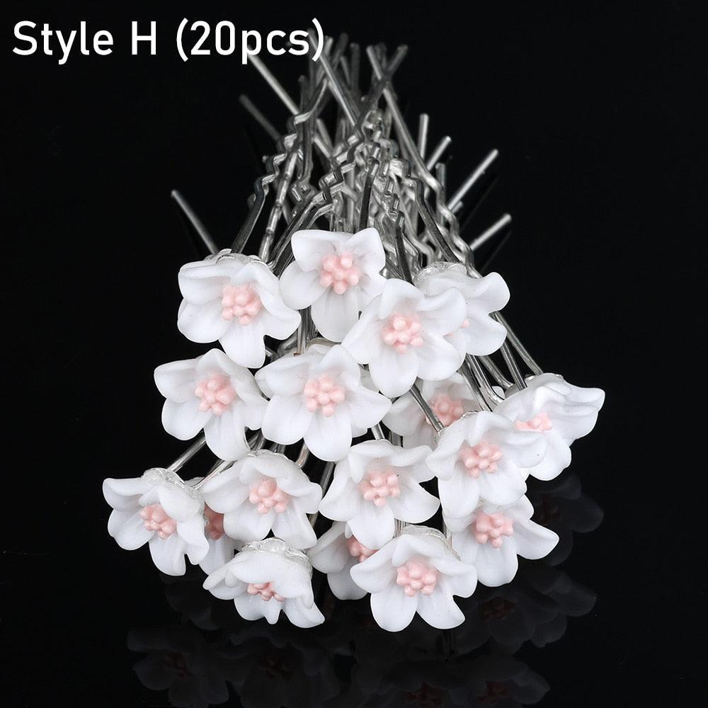 Silver Color Pearl Rhinestone Wedding Hair Combs Hair Accessories Bridal Accessories Luxurious Weddings