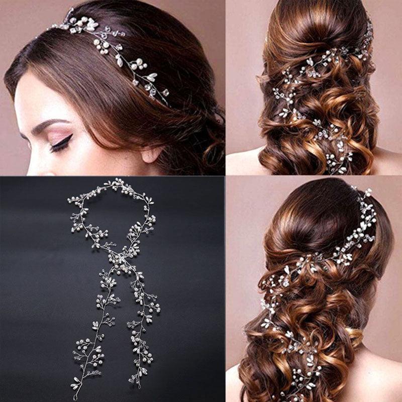 Silver Color Pearl Rhinestone Wedding Hair Combs Hair Accessories Bridal Accessories Luxurious Weddings