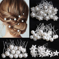 Silver Color Pearl Rhinestone Wedding Hair Combs Hair Accessories Bridal Accessories Luxurious Weddings