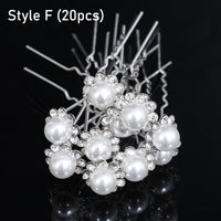 Silver Color Pearl Rhinestone Wedding Hair Combs Hair Accessories Bridal Accessories Luxurious Weddings