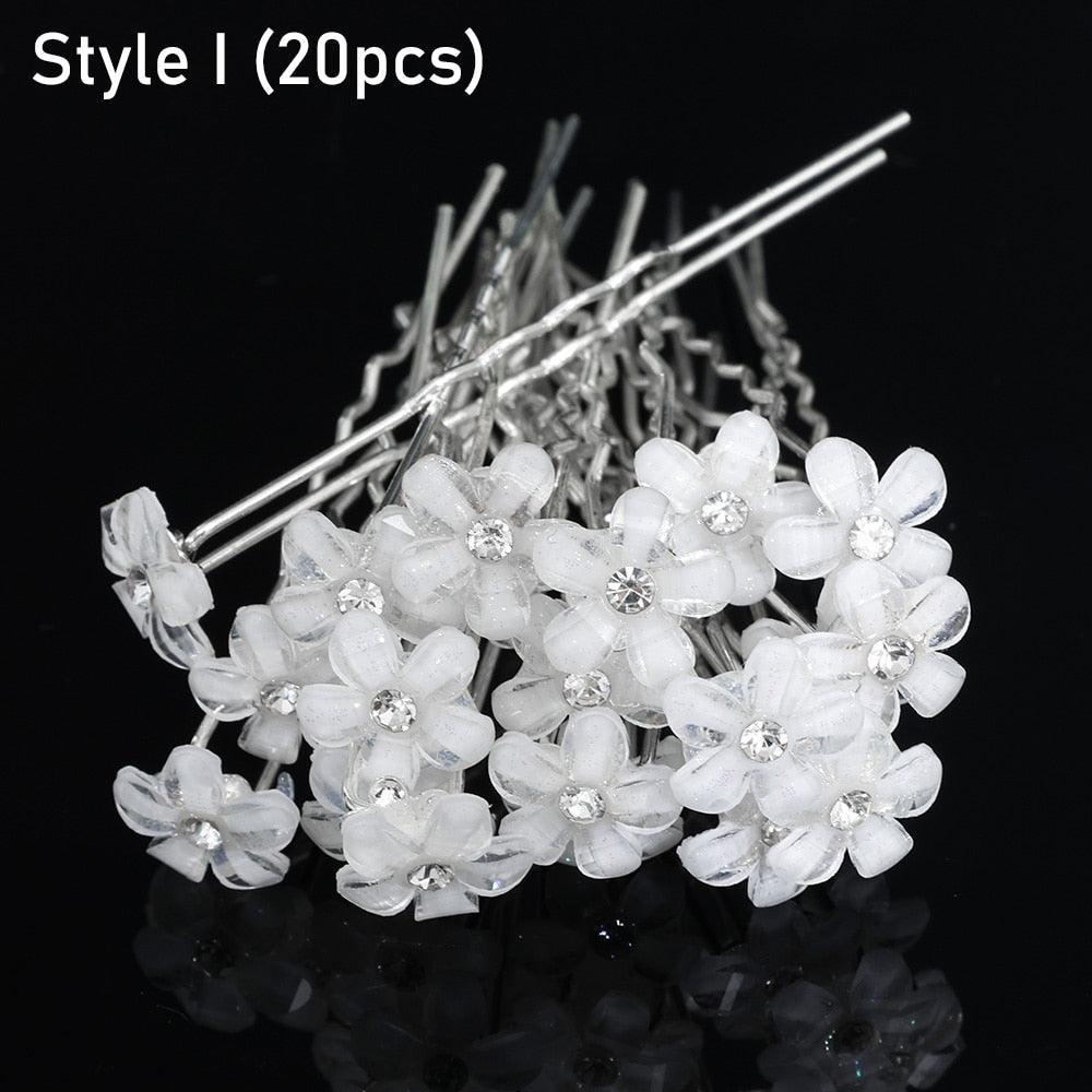 Silver Color Pearl Rhinestone Wedding Hair Combs Hair Accessories Bridal Accessories Luxurious Weddings