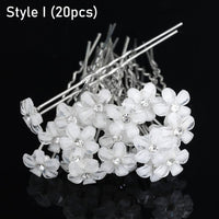 Silver Color Pearl Rhinestone Wedding Hair Combs Hair Accessories Bridal Accessories Luxurious Weddings