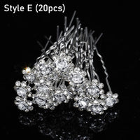 Silver Color Pearl Rhinestone Wedding Hair Combs Hair Accessories Bridal Accessories Luxurious Weddings